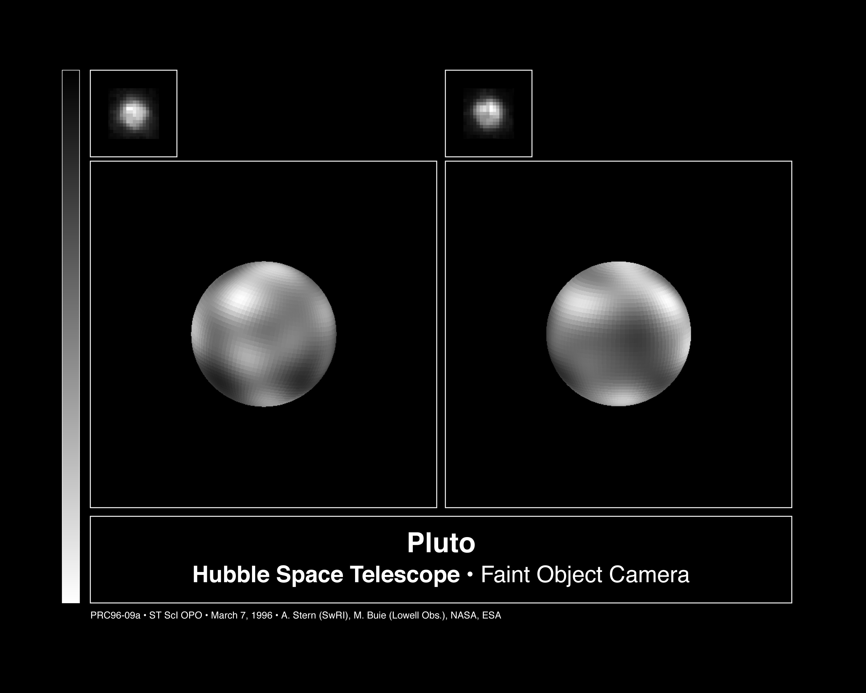 Hubble Telescope photos of Pluto